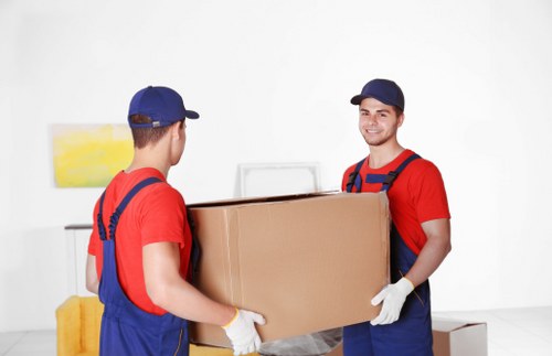 Professional removals and storage service in Pimlico with boxes and furniture