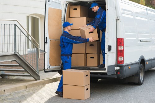 Loading a removals van for house removals in Pimlico